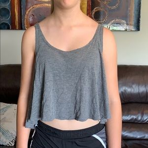 Loose grey crop top
